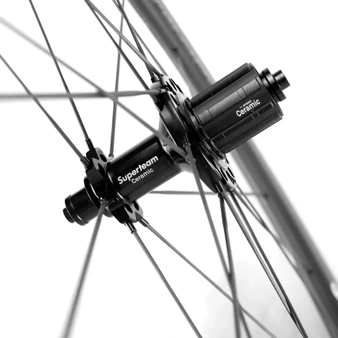 SUPERTEAM Rim Carbon Spokes ROAD Wheels UCI Quality Carbon Rim brake wheelset R55 hub 700C Tubeless Disc Brake Wheels CX32HUB