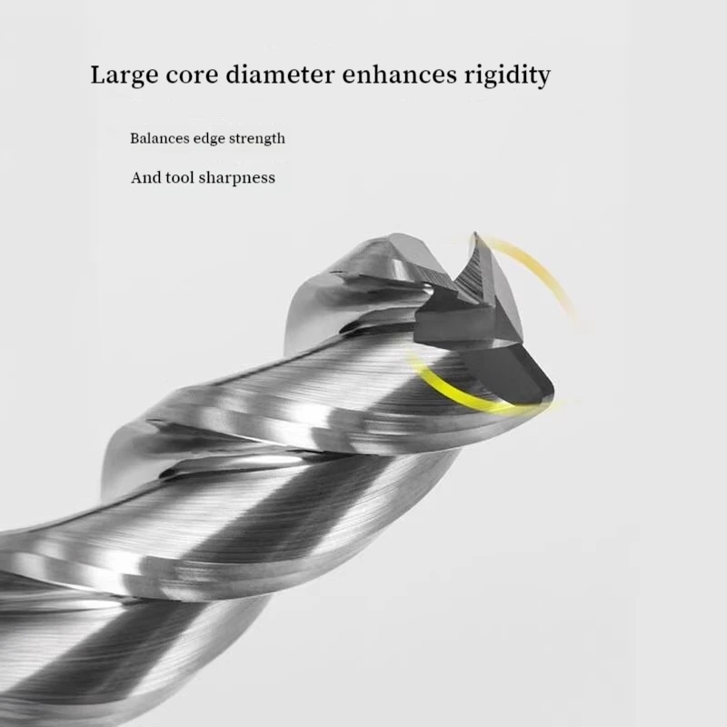 3 Flutes HRC62 Carbide Bullnose End Mill R0.2 R0.5 R1 R2 R3 CNC Router Tool for Aluminum Alloy Metal Machining