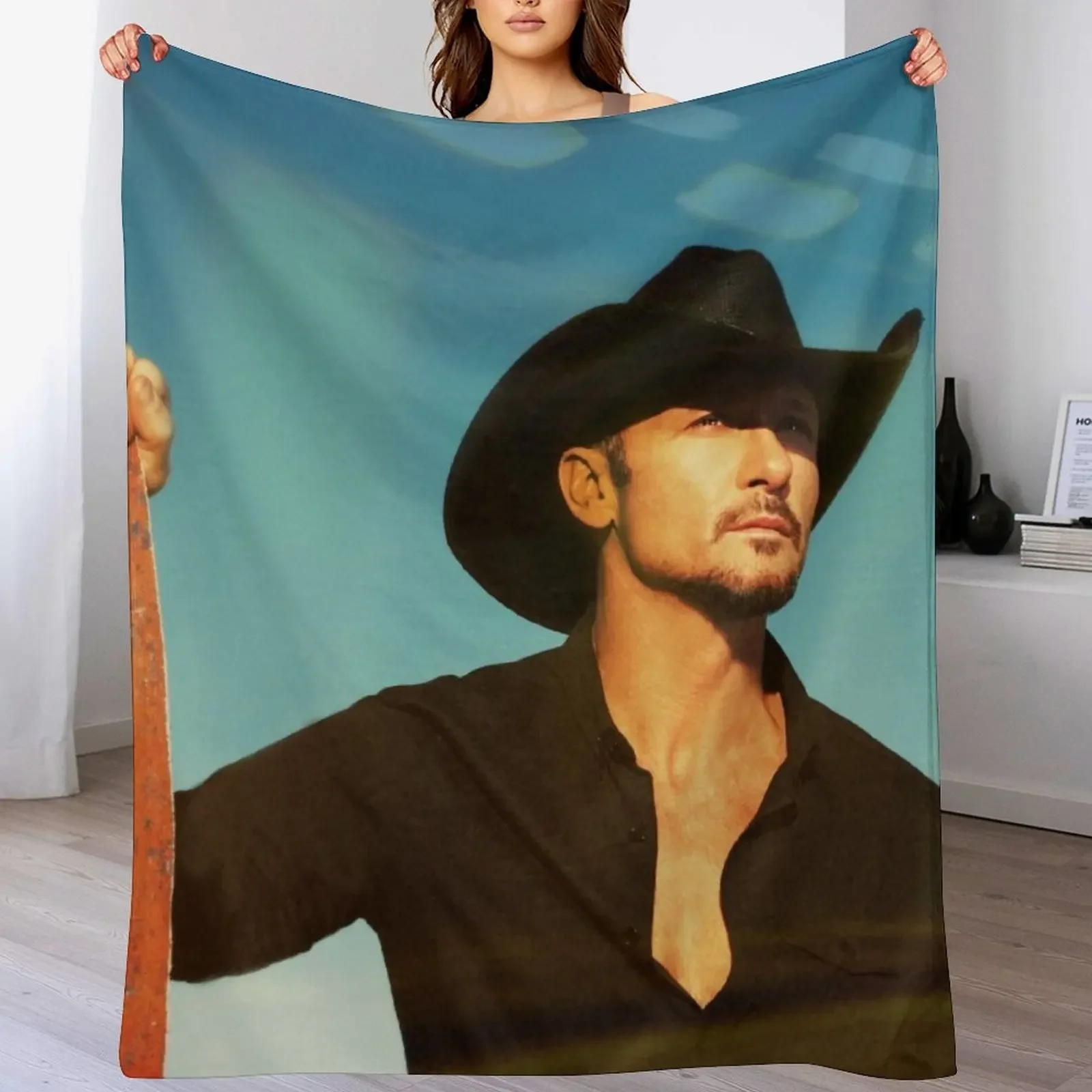 

Tim Mcgraw Long Think About Throw Blanket Soft Warm Blanket Gift for Grandparents