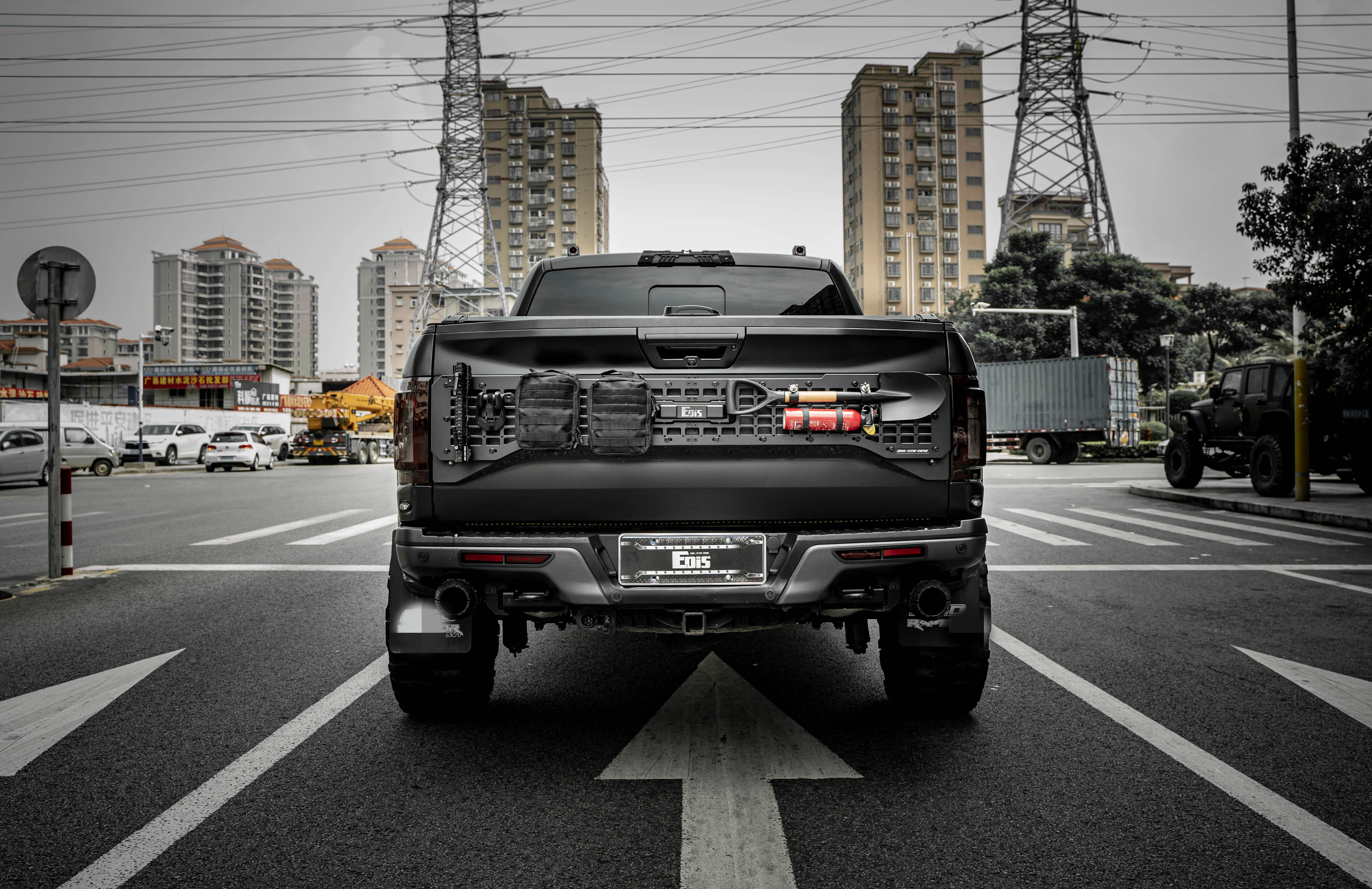 أجزاء ملحقات رابتور TLF Eois 2017-2020 لوحة معدات الباب الخلفي من سبائك الألومنيوم لـ F150 #6