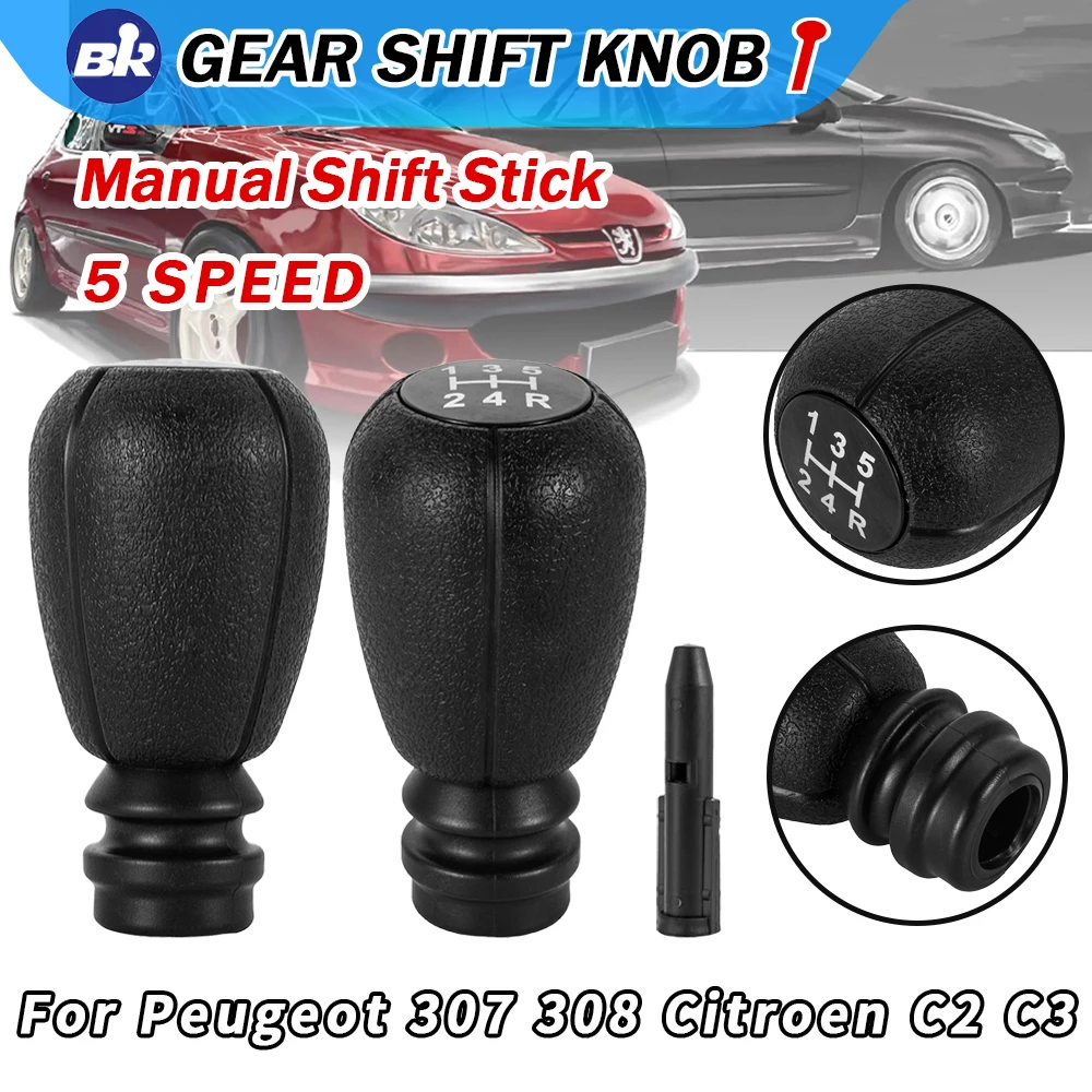 Neues Produkt Auto 5-Gang-Schalthebelknopf Kopfball für Peugeot 106 107 205 206 207 306 307 308 Citroen Saxo Xsara C2 C3 C4