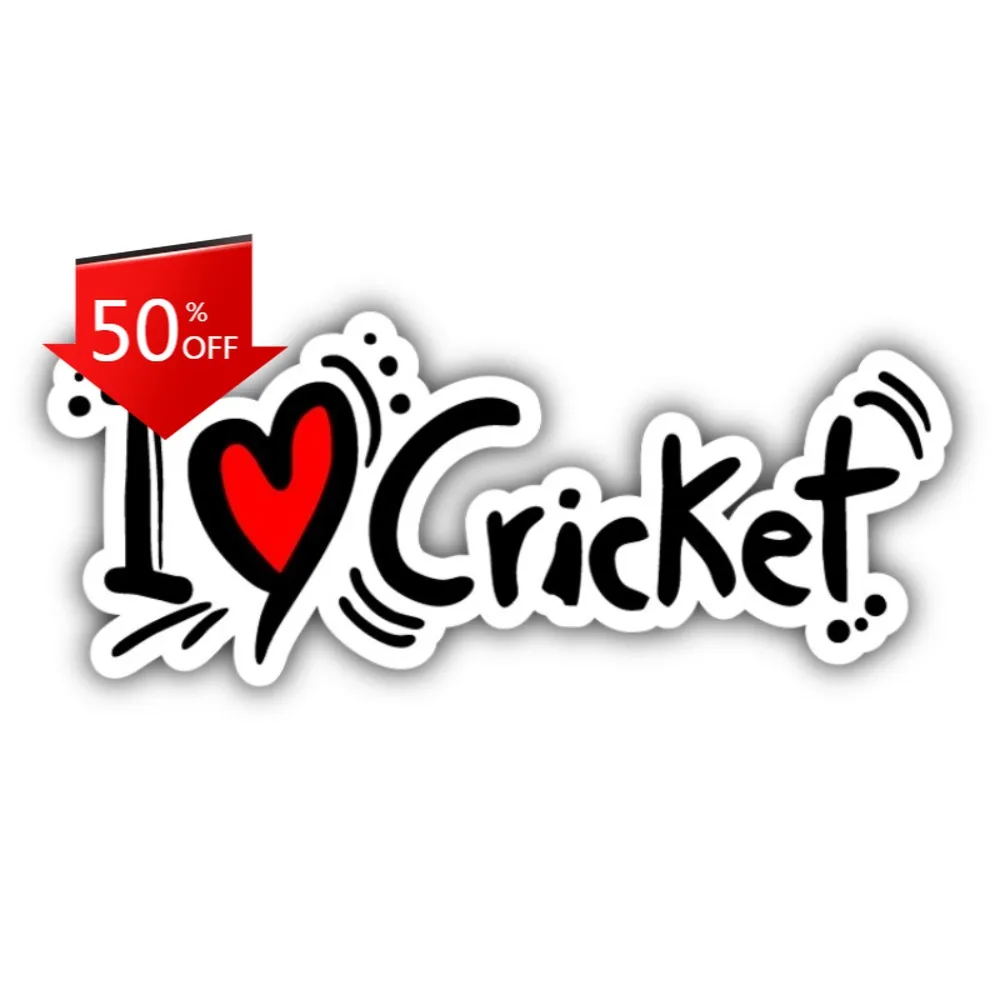 

Виниловая наклейка на автомобиль, ноутбук, окно, бампер с надписью «I Love Cricket». Водонепроницаемая, милая, ретро, крутая, винтажная.