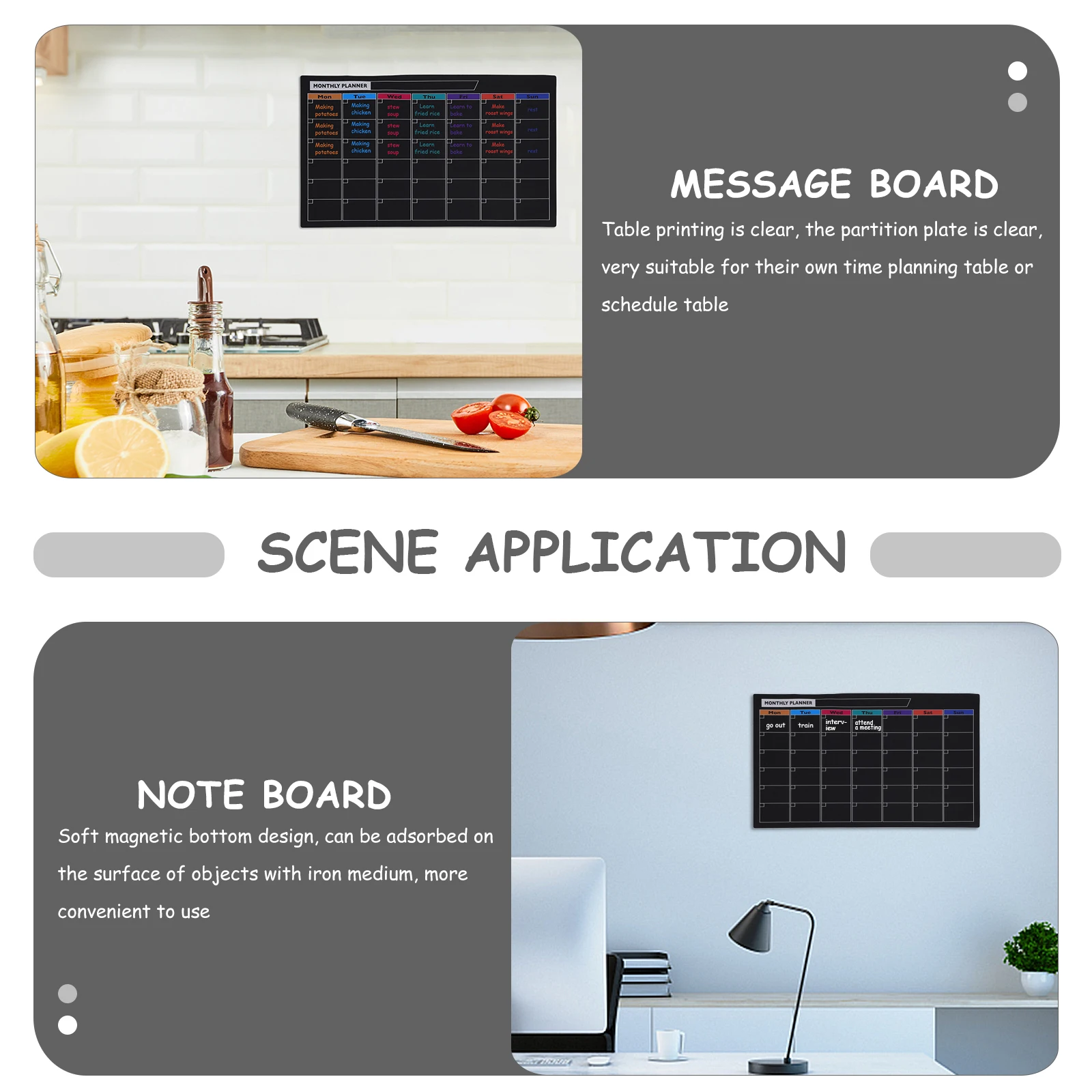 

Magnetic Monthly Plan Board For Fridge Erasable Message Note Schedule Memo Calendar Home Office Planner Stick To Flat Iron