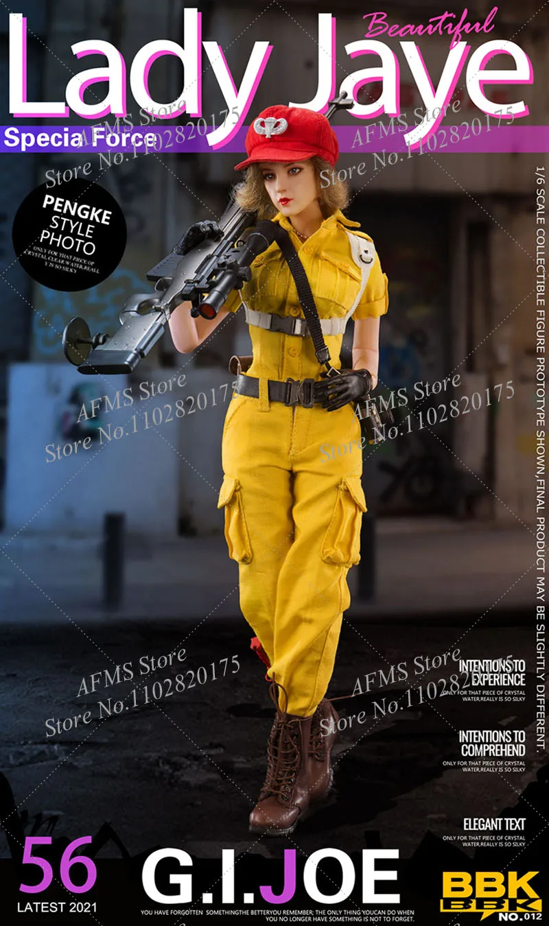 W magazynie BBK BBK012 1/6 Scale Female Soldier GIJOE Beautiful Lady Jaye 12 Inches Full Set Action Figure Model for Fans Gifts