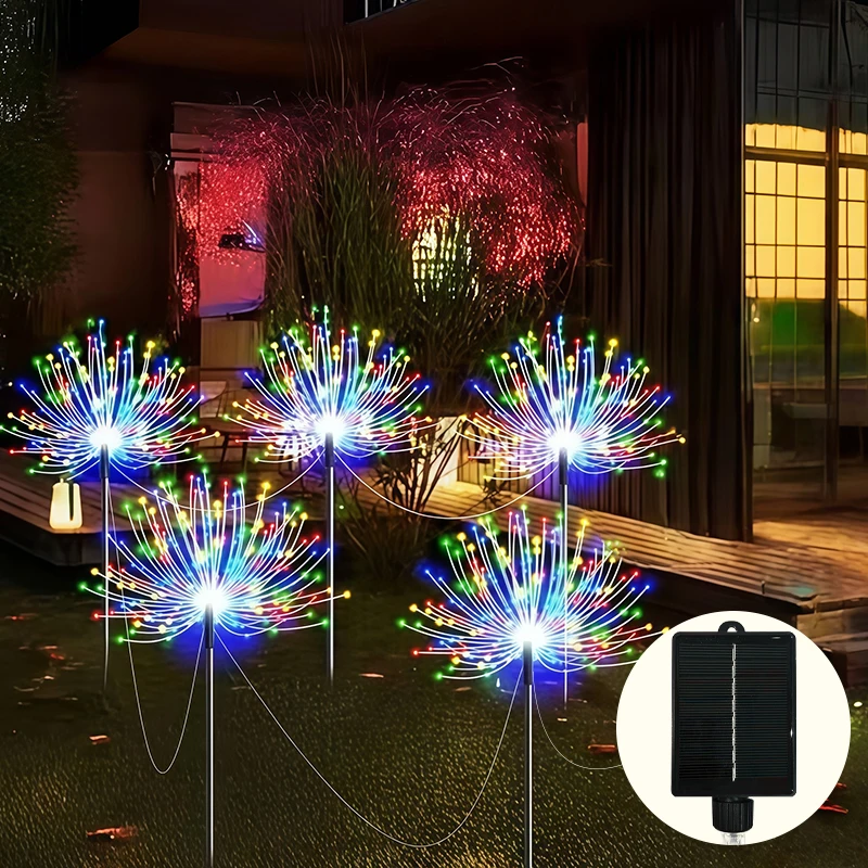 6er-Pack Solar-Gartenleuchten für den Außenbereich, LED-Gartenleuchten, 8 Beleuchtungsmodi, Hoflampe, IP65, Solar-Landschaftsleuchte