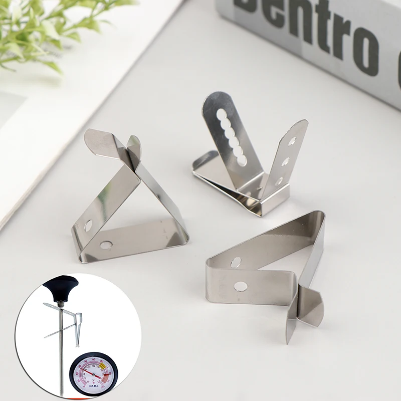 Thermometerhalter, hitzebeständig, Edelstahl, universeller Grill, sicherer Kaffeetassen-Clip, Sondenklemme für Restaurant, Picknick, Küche