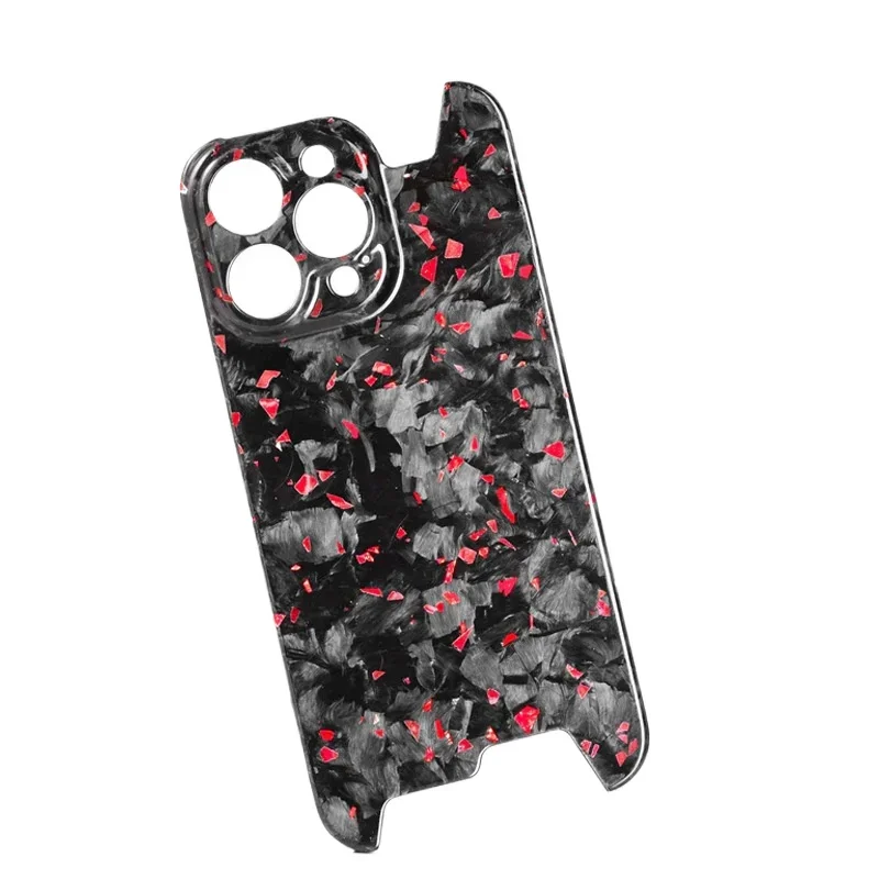 

Applicable to iPhone16promax carbon fiber mobile phone case Apple 15Pro/1413 forged irregular protective case