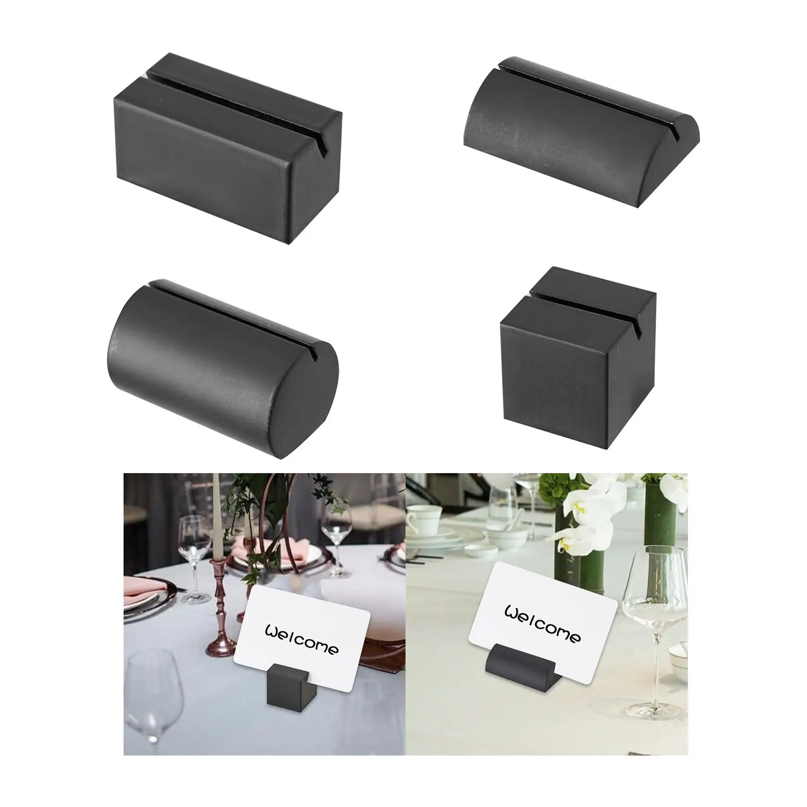 

Name Card Holder Name Tag Photo Memo Menu Labels Card Display Stand for Restaurant Retail Shop Dinner Party Office Events