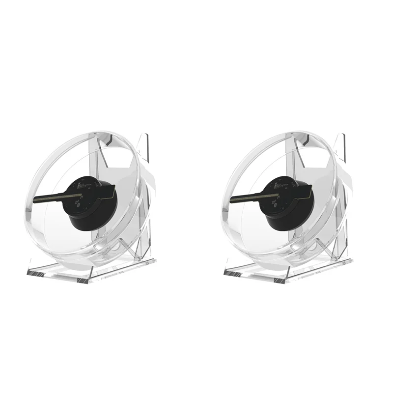 ABUP-2X 3D Fan Hologram Projector Desktop LED Sign Holographic Lamp Player Remote Display Support Images And Video