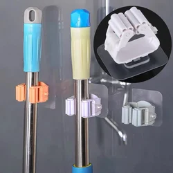 1Pcs Multi-Purpose Hooks Mop Rack Wall-Mounted Mop Storage Rack Broom Hanger Hook Bathroom Waterproof Self-Adhesive Mop Hooks