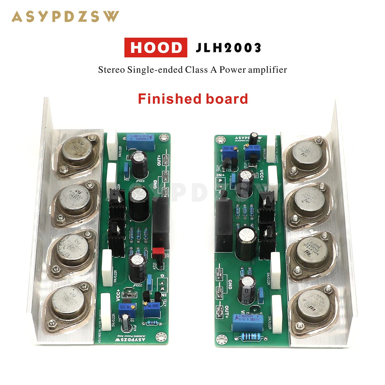 2 CH HOOD JLH2003 Stereo Single-ended Class A Power amplifier DIY Kit/Finished board 22W+22W