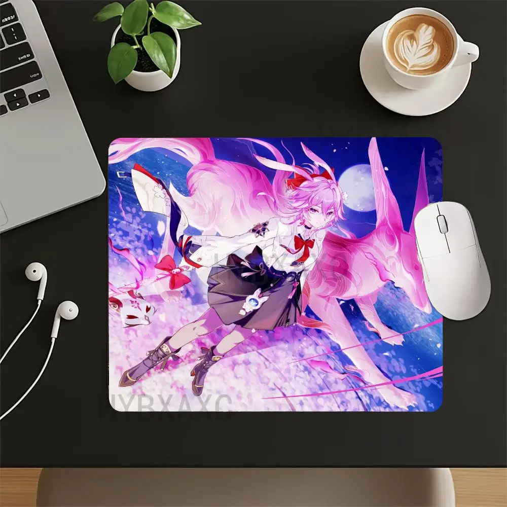 HYBXAXC Moon Night Sakura Cartoon Art Small Mouse Pad Thickened Desktop Computer Keyboard Wireless Boy Girl Gift for CS DOTA