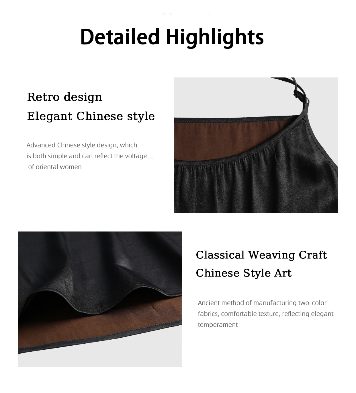 LI SILK CLOUD Women's Black Silk Xiangyunsha Slip Dress - Traditional Dyeing Craft, Stylish Camisole Design