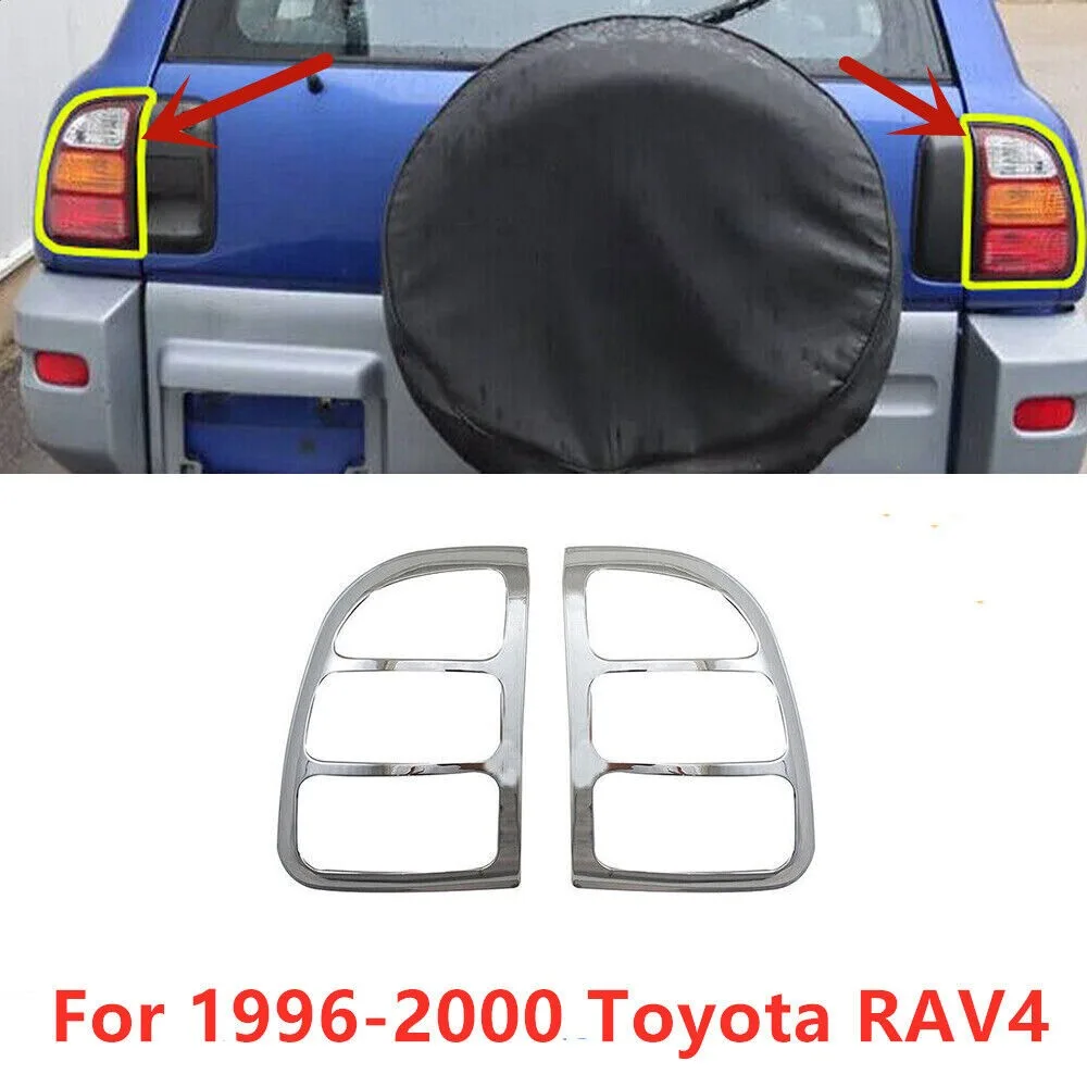 

2 шт., автомобильные хромированные задние фонари для Toyota RAV4 1996-2000