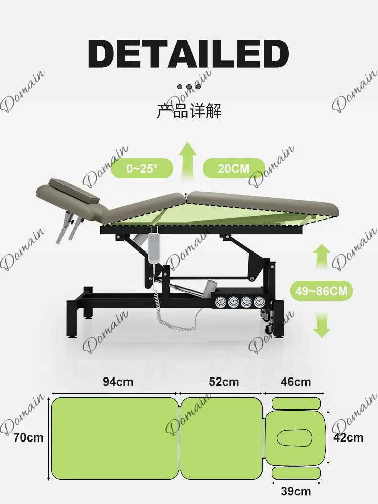 B46 Physiotherapy Bone Setting Moxibustion Rehabilitation Massage Tuina Bed American Chiropractic Bed Lifting Beauty Bed