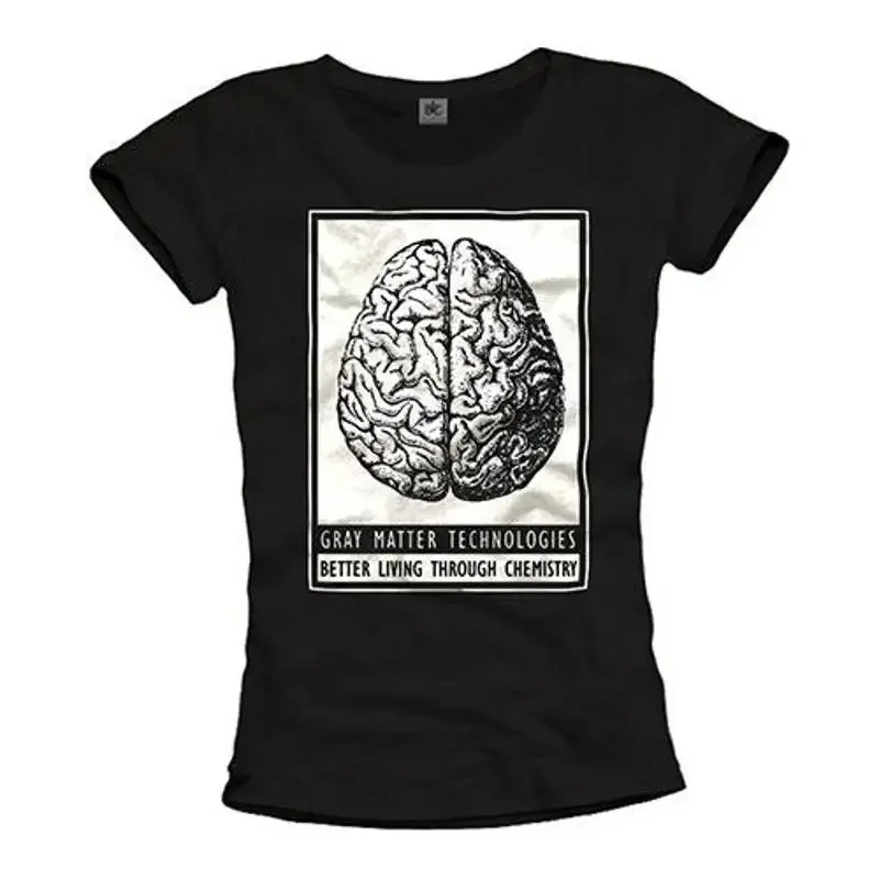 Women's T-Shirt Black BREAKING BATH Sexy Women Top Heisenberg Uni Abi Swag Brain