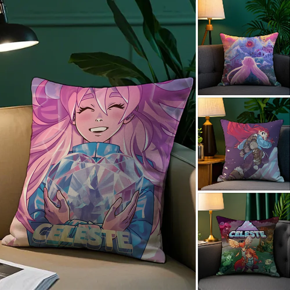 

Cool C_Celeste Game Funny Pillow Case Plush Fabric Soft Double Sided Print Sofa Cushion Cover Throw Pillow Covers