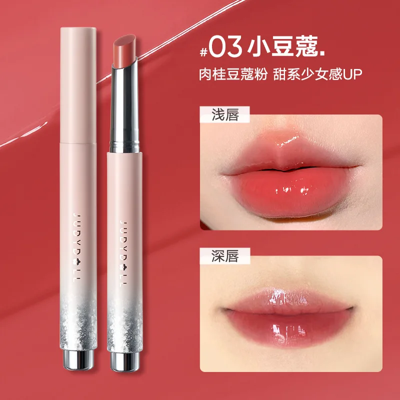 Judydoll Crystal Jelly Shimmer Lip Glaze Clear Lip Plumper Natural Moisturizing Solid Lip Gloss Liquid Lipstick Makeup Cosmetics