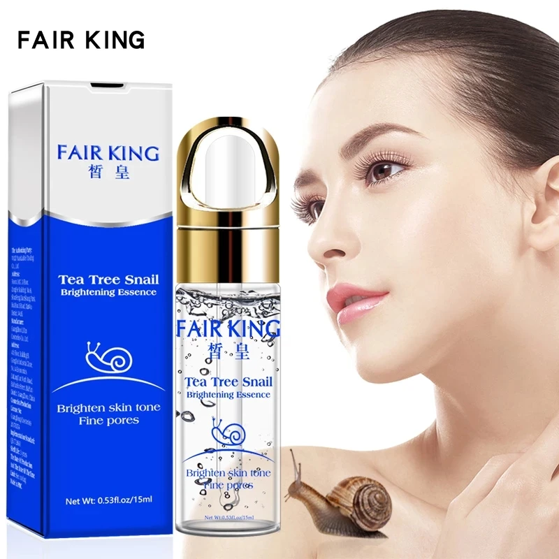 NEW FAIR KING Tea Tree Hyaluronic acid Snail Plant Extract Face Serum Whitening Blemish Serum Ampoules Anti-acne Rejuvenation