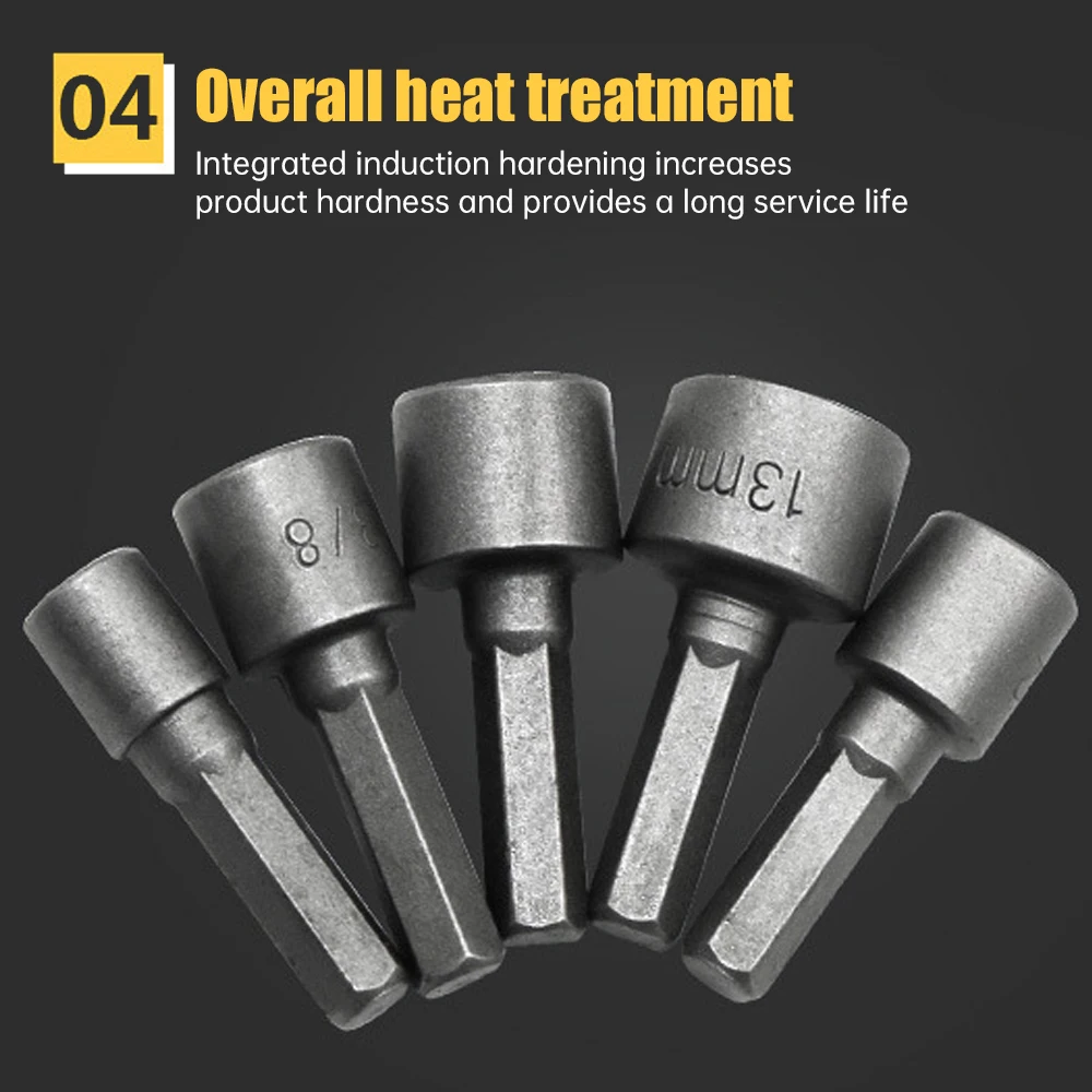 Hexagonal Handle Powerful Socket 9pcs/set Hex Sockets Sleeve Nozzles Nut Driver Set Screwdriver Set Pneumatic Screwdriver Insert