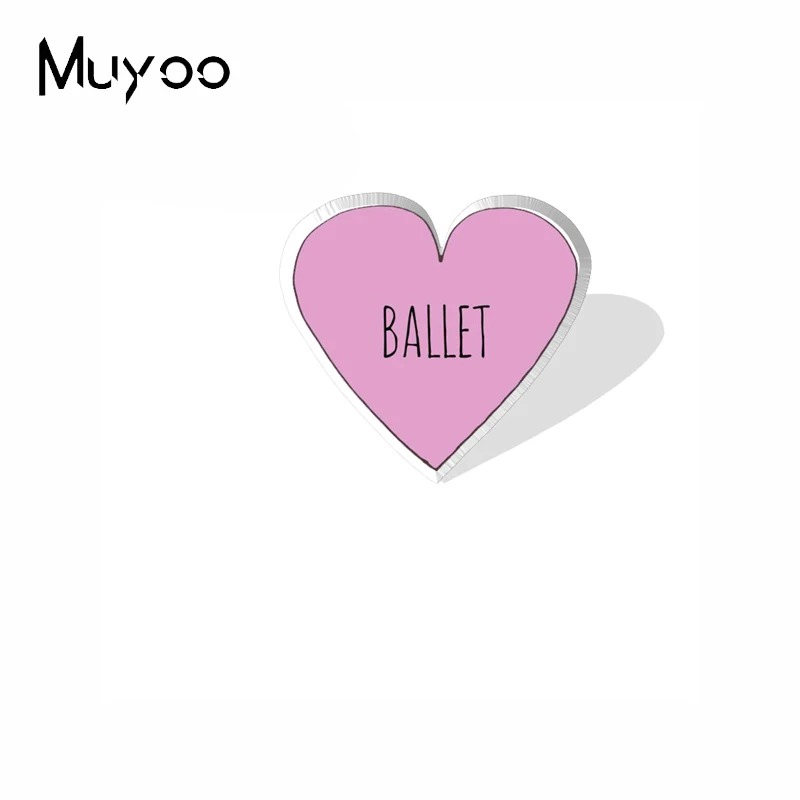 2023 New Arrival Fashion Ballerina Dancer Love Ballet Graffiti Handcraft Epoxy Acrylic Resin Lapel Pins Badge Pin