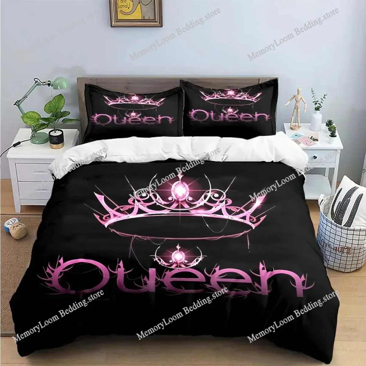 

Hot Sale Fashion King Queen Bedding Set Single Twin Full King Size Cute Animals Bed Linen Adults Teens Bedroom Luxury Gift