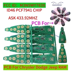 Sunshine PCB 433Mhz 7941 Remote Car Key Fob M3N5WY783X For Chrysler Town & Country Jeep Grand Cherokee Dodge Caravan Journey