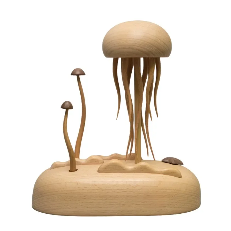 

Wooden mechanical jellyfish Creative smart tabletop decoration holiday gift Wooden crafts