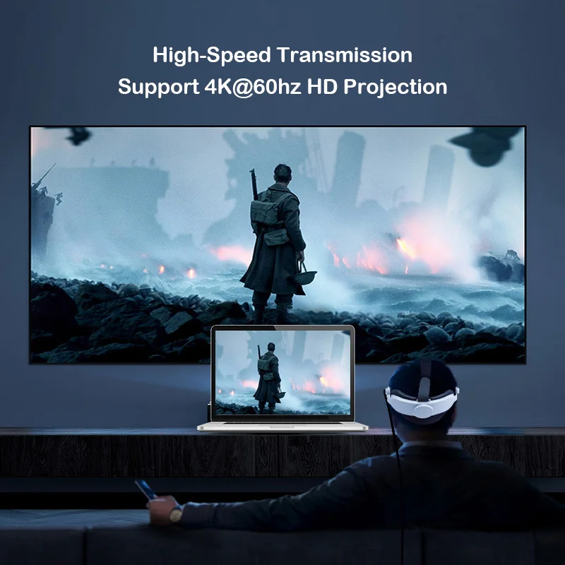 สาย VR สำหรับ Oculus Quest 1/2 5M Link สาย USB 3.0 100W Type-C Cable Quick Charge link Oculus Quest 2หูฟังอุปกรณ์เสริม