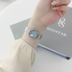 Reloj de cuarzo con nudo de bambú para mujer, cronógrafo de pulsera versátil, banda de acero, regalo de lujo