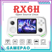 Open Source RX6H Retro Handheld Video Game Console Linux System 3.5 Inch IPS Screen Portable Pocket Video Player 64GB Games