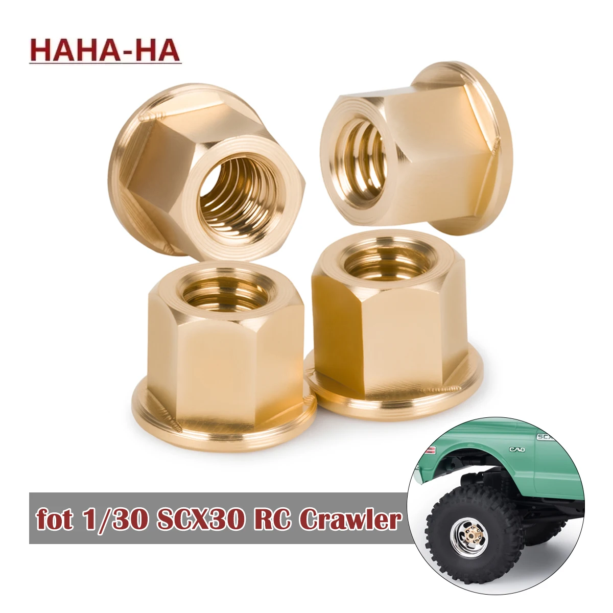 

Brass Wheel Hub Nut with Socket Tools for 1/30 RC Crawler Axial SCX30 Accessories Upgrade Part