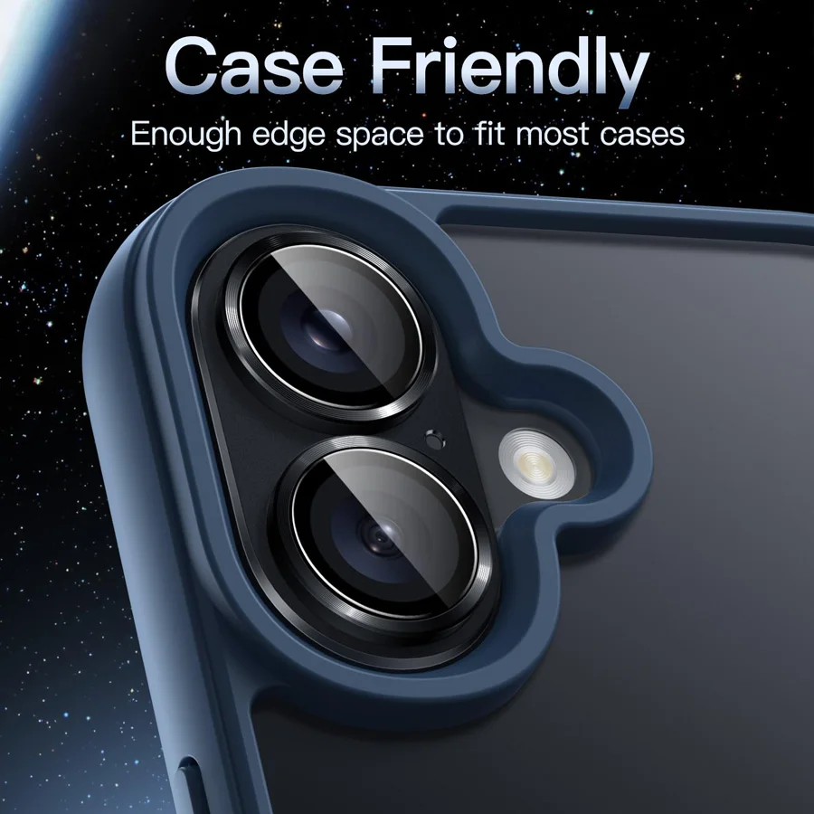 Kaca Pelindung Lensa Kamera Pelindung Logam untuk iPhone 16 Pro Max 16Plus Film Pelindung Lensa Belakang untuk Lensa iPhone 16 Plus 16Pro