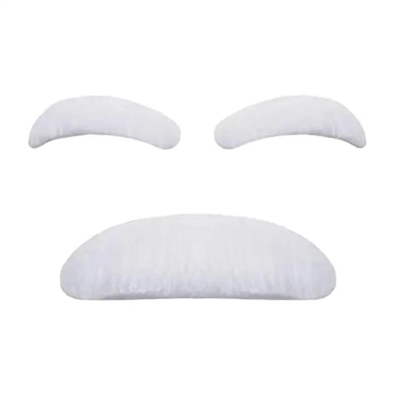 Old Man Mustache and Eyebrows Set Simulated Santa Claus Facial Hair Costume Old Man White Fake Mustache and Eyebrows Set