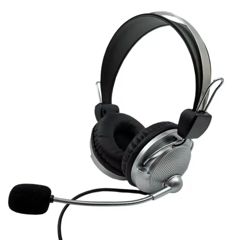 Fone de Ouvido Estéreo Durável para Jogos com Microfone - Headphone Leve Over-Ear com Microfone Flexível e Redução de Ruído para PC e Console