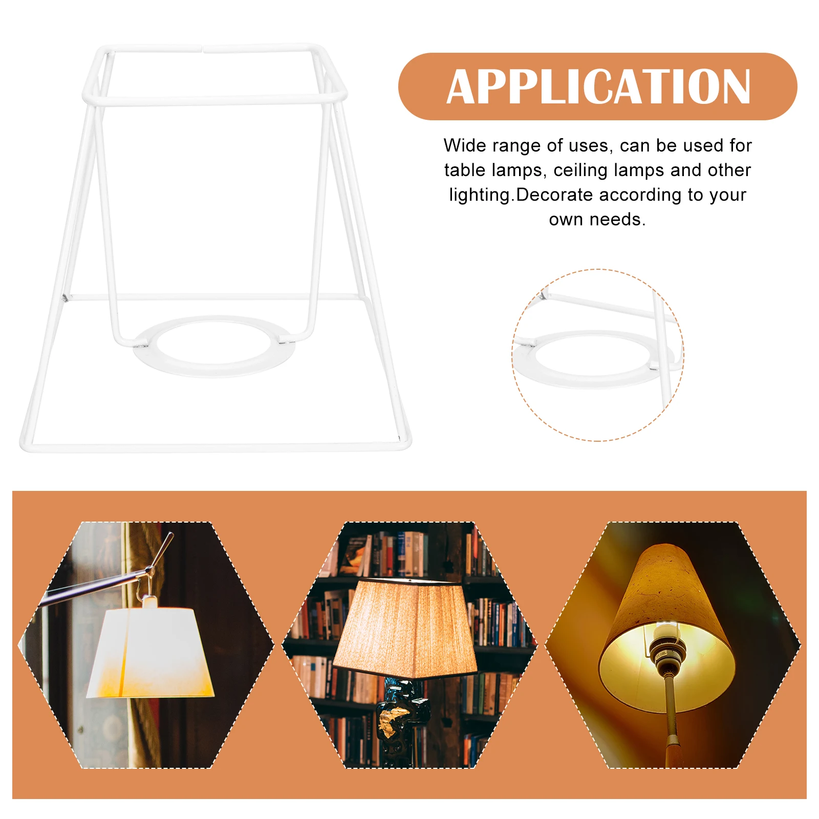

DIY Lampshade Frame Desk Light Stand Shelf Bracket Base Wrought Iron Lighting Accessories Table Chandelier Lampshade Parts