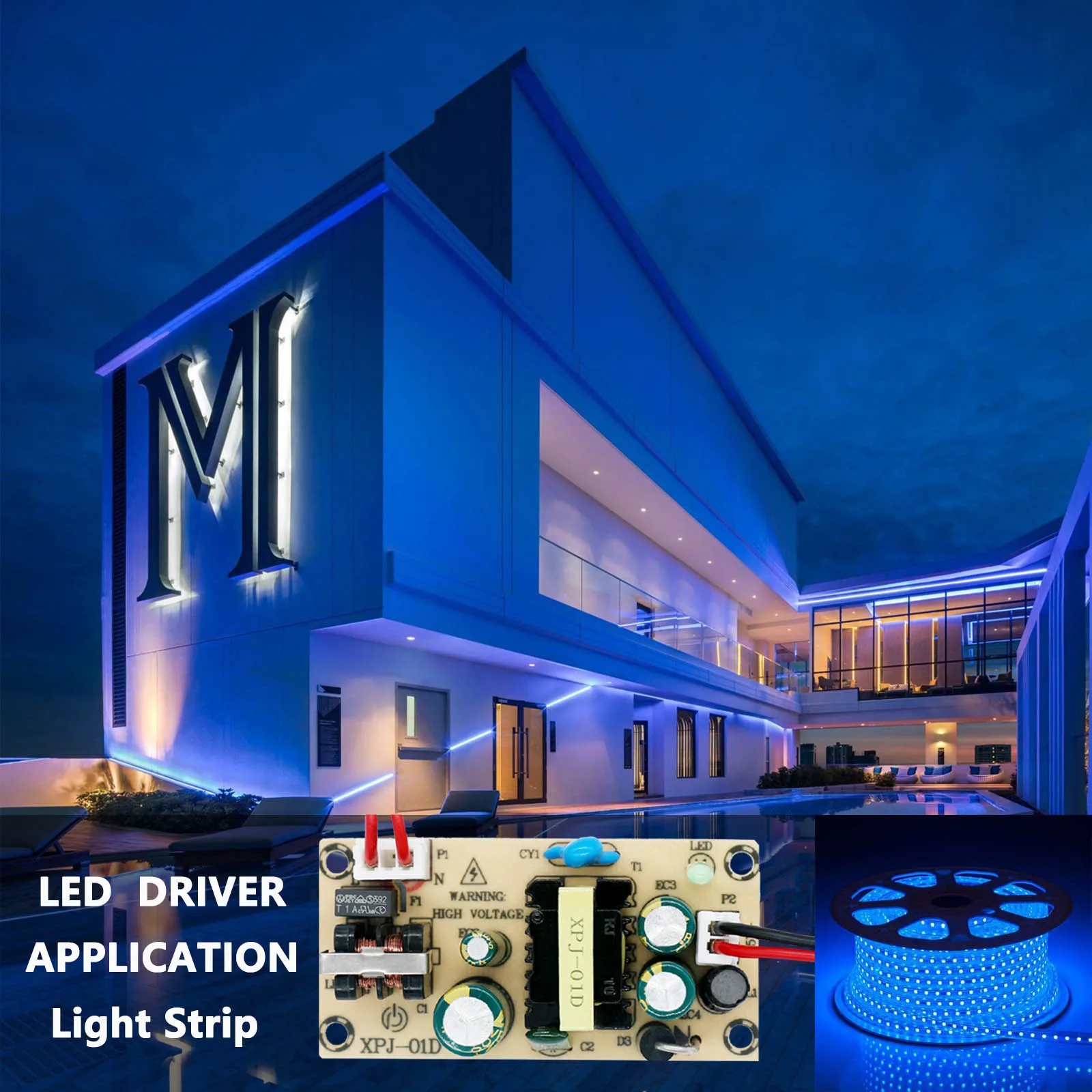 AC180-240V 10W LED Constant Voltage Driver DC5V Power Adapter LED Strip Lighting Transformer