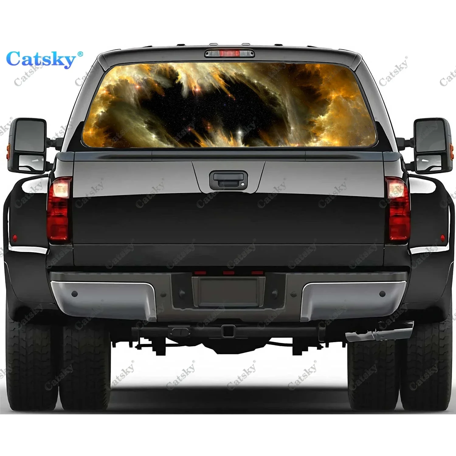 

Nebula Colorful Rear Window Automotive Decals and Graphics Rear Window Decals for Trucks, Car Window Decal Sticker