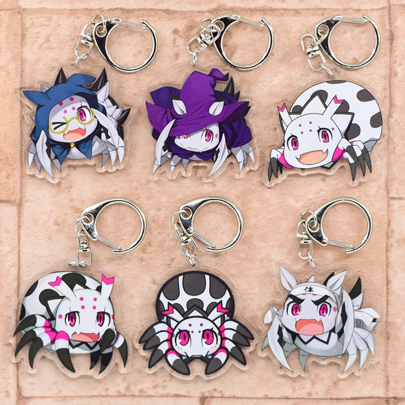 So I'm a Spider So What Anime Keychain 6 Styles Arcylic Cartoon Figures Keyrings Kawaii Key Chain Accessories