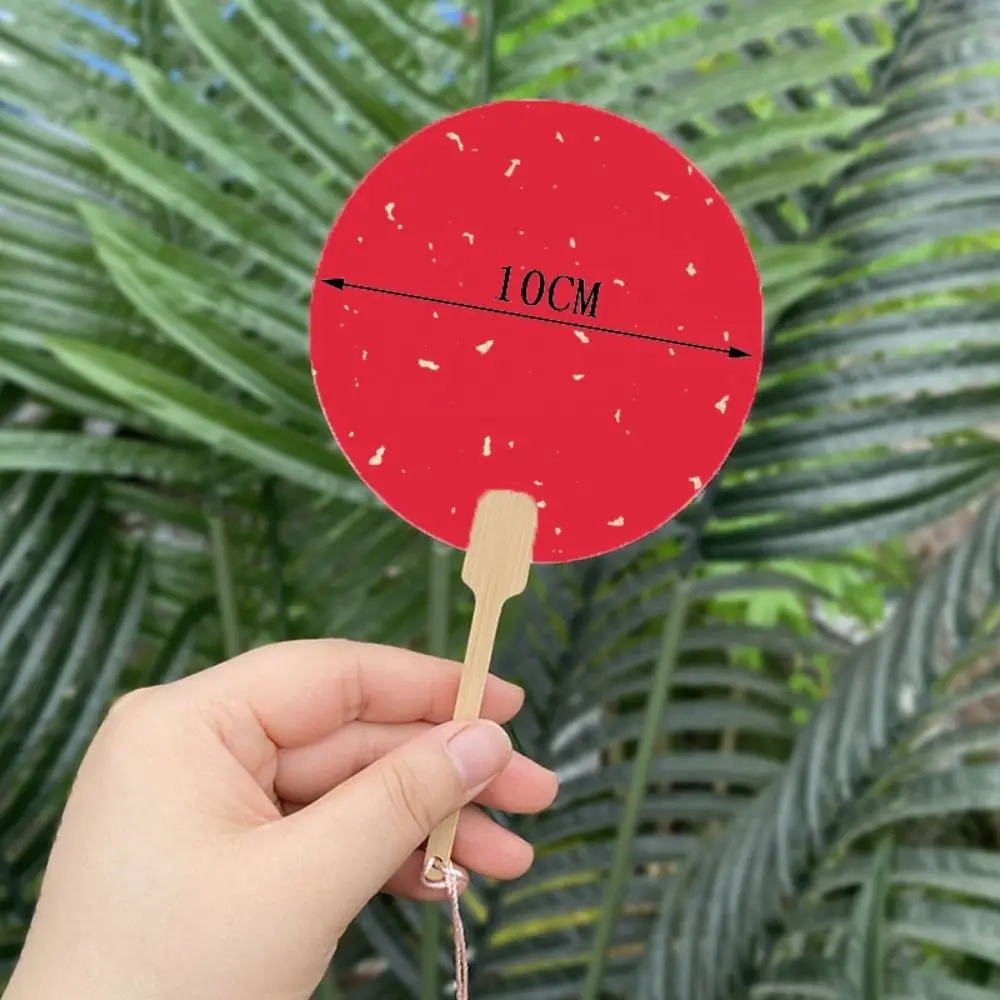 Portable Chinese Style Mini Graffiti Fans Xuan Paper Round Blank Painting Fans Thicken Unfinished Paper Hand Fan Hanfu
