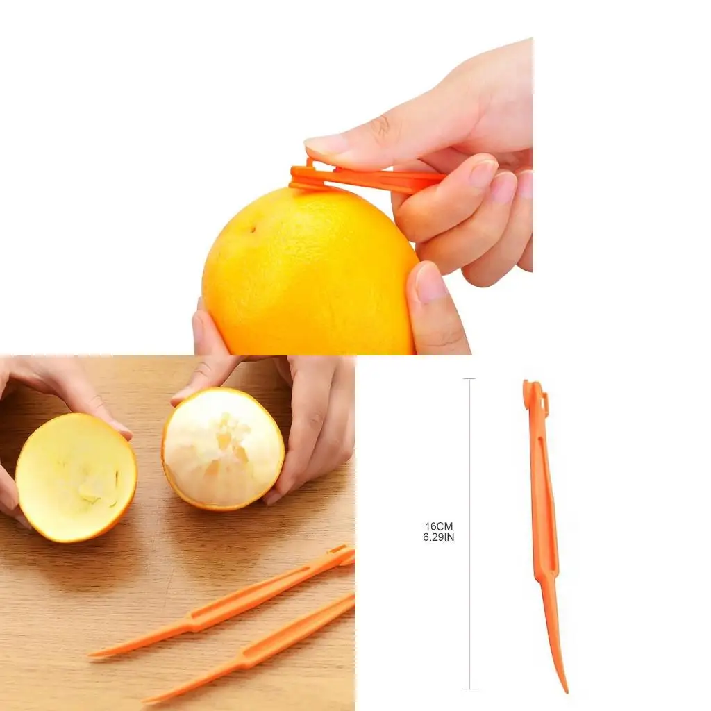  5-Piece Plastic Oranges Peelinger & Lemon Cutter Tool Set Innovative Plastic Peelinger & Remover DeviceTool  for New  Fruit