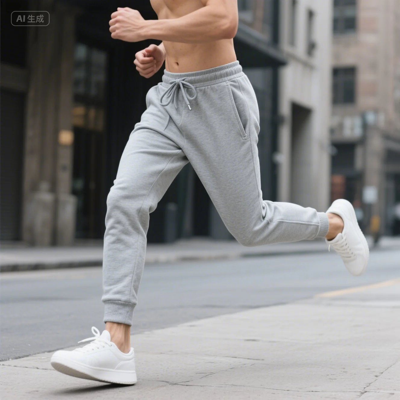 Men's casual pants, spring and autumn sports thin sweatpants, men's running and jogging fashionable solid color sports pants