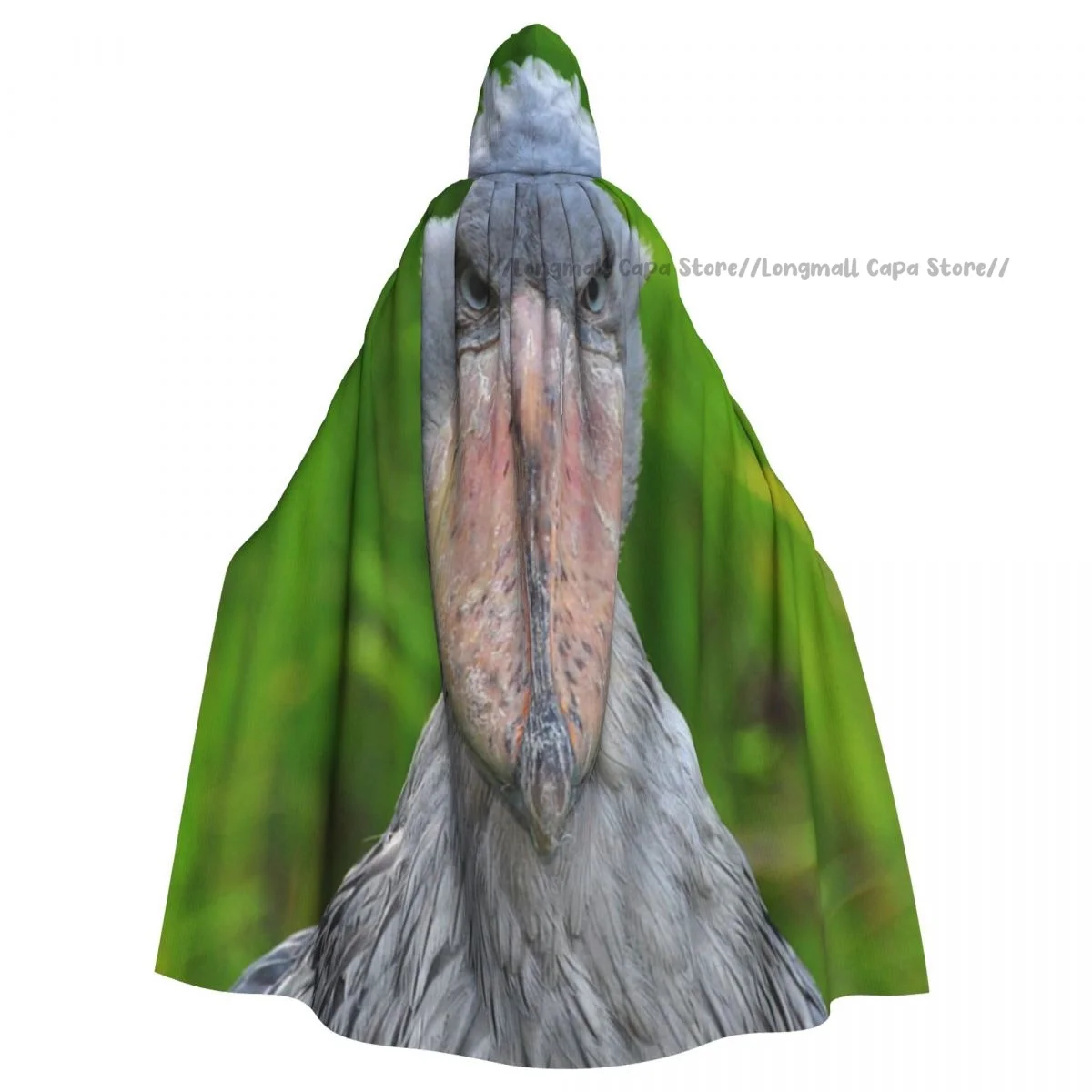 靴請求書-フード付きアフリカの鳥の手ぬぐい、ハロウィーンのコスプレ衣装、長いパーティーケープ、大人