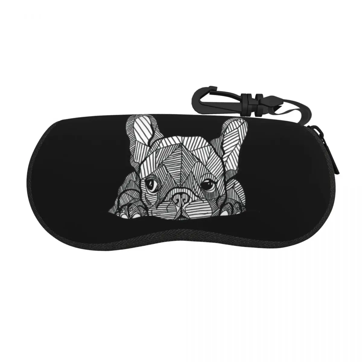 Custom French Bulldog Shell Eyeglasses Protector Cases Men Women Sunglass Case Frenchie Dog Lover Glasses Pouch