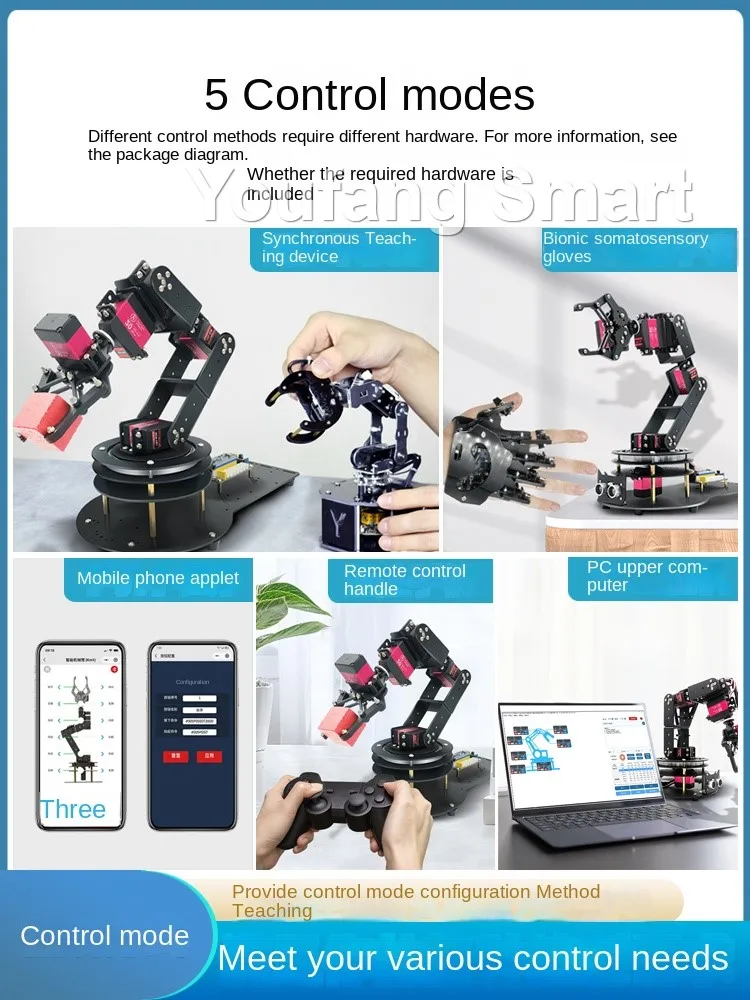 MG996 6 DOF Robotic Arm with Digital Servo 20Kg Rotating Base for Arduino Robotics Educational DIY Kits STM32 Programmable Robot