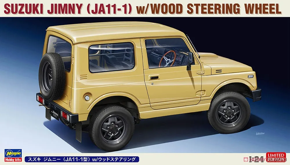 

Hasegawa 20568 Static Assembled Car Model Toy 1/24 Scale For Suzuki Jimny (JA11-1) wooden steering wheel version Car Model Kit