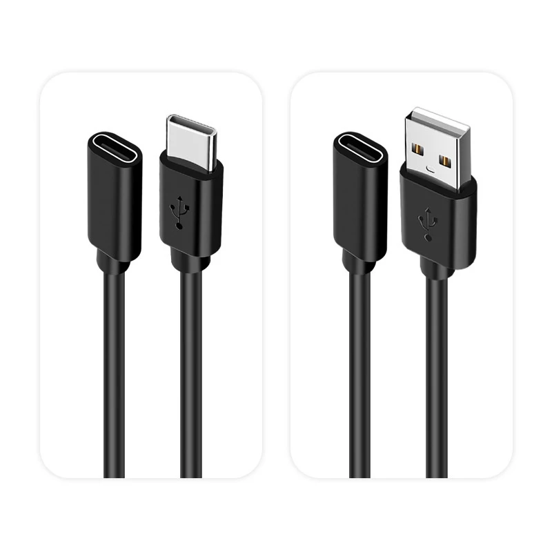 USB Type C Cable USB A To Type-C Female Extension Cable Data Transfer USB C SSD Hard Disk Cable QC Fast Charging For Laptop PC