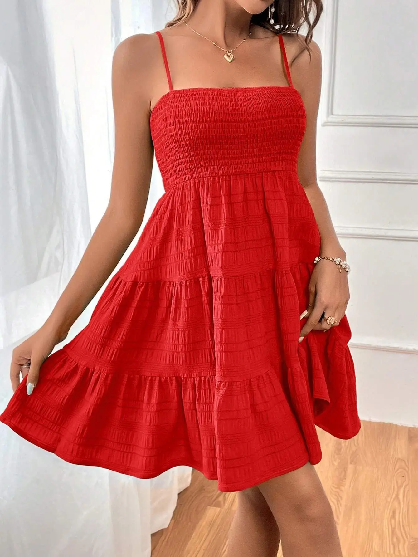 2024 European and American Amazon cross-border women's summer new style one-line collar thin suspender solid color versatile image 2