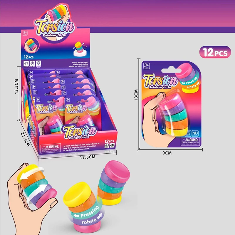 

Детская радужная массажная игрушка на кончиках пальцев, снятие стресса 3D Twister Music Infinite Rotation Gyro.