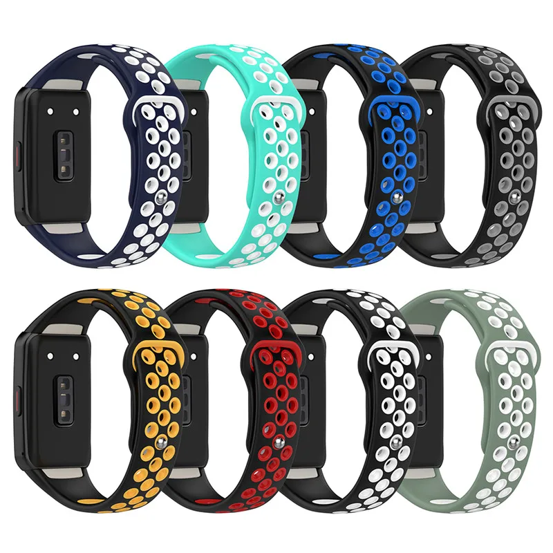 Silicone Strap For Huawei Band 6 /Honor Band 6 Smart Watch Accessories Replacement Breathable Sport Bracelet Honor Band 7 Strap